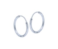 Pretty pattern Silver Hoop Earring HO-2586